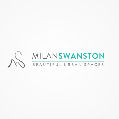 Create an urban swan signature logo for an Downtown Toronto Realtor