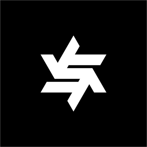 Letter S Monogram with david star illustration