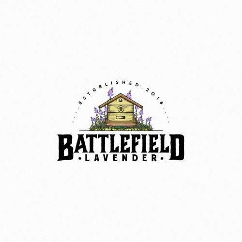 Battlefield lavender hand-drawing design