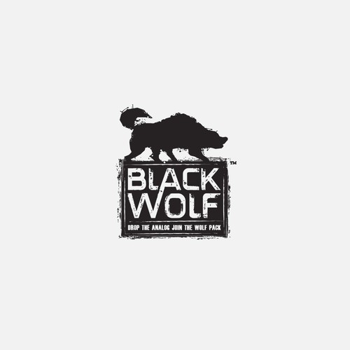 Bad Ass Black Wolf Logo For New Electronic Cigarette Store