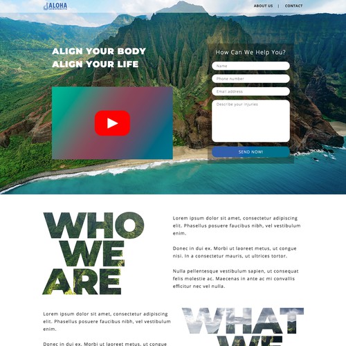 Website template for chiropractor