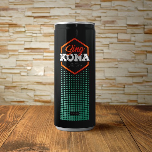 Logo and can design for a tonic drink