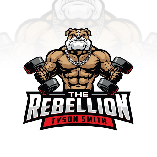 strong logo of the muscular bulldog