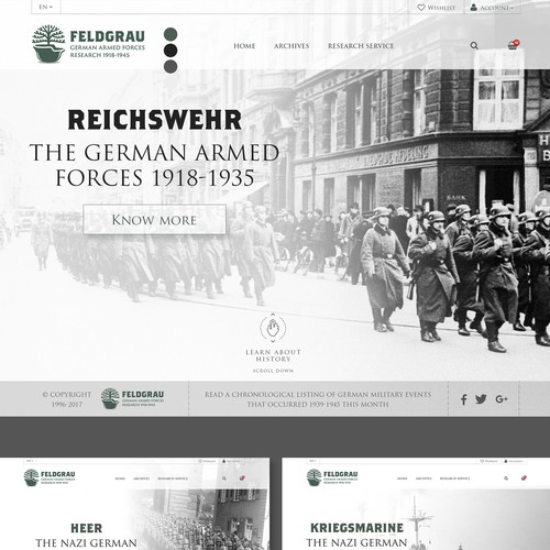 Design Military Research and Archive Site