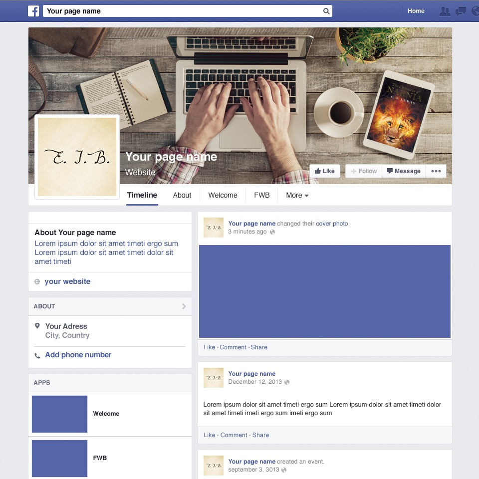 Create a Captivating short stories writer Facebook Cover!