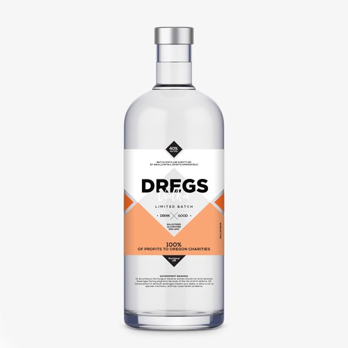 Modern label design for vodka bottle