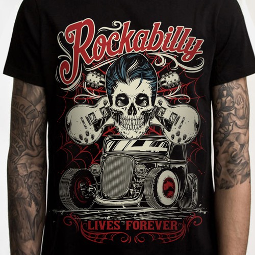 +++ Create a cool Rockabilly Greaser Rock n Roll Design +++