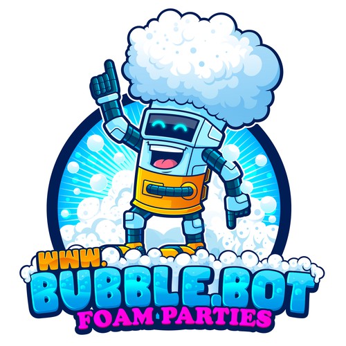 Bubble Bot Foam Parties Logo