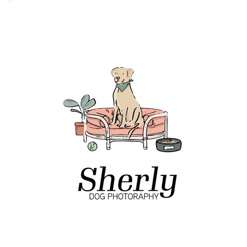 Sherly Dog Photography Illustrative Logo Design