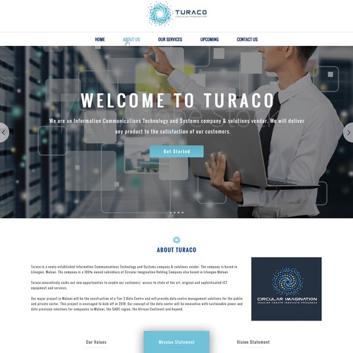 Amazing Turaco website design