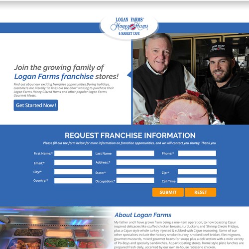 Logan Farm's - Landing Page