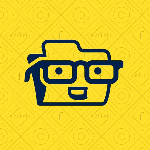 Geek Folder Mascot Logo - Ready for Sale