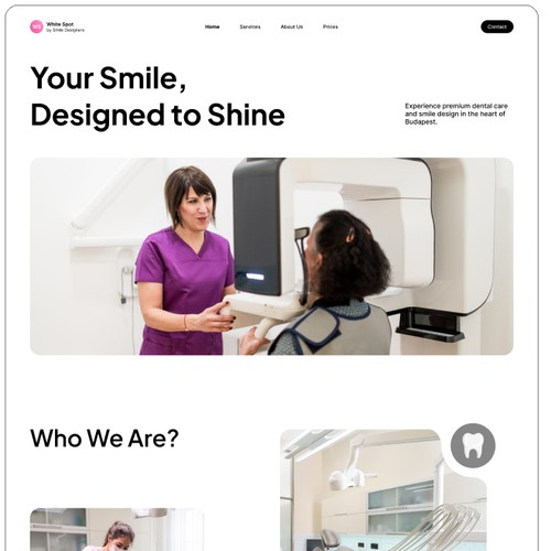 Clean and simple website for Dental Care
