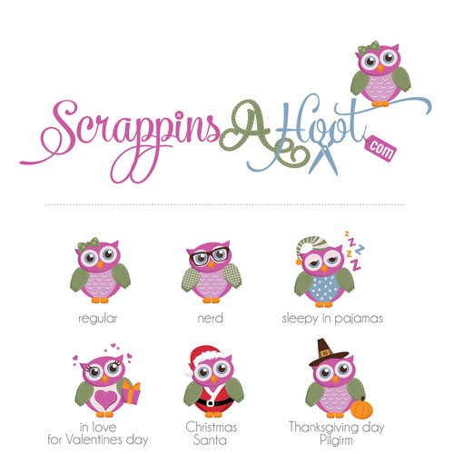 Creating a Fun Scrapbooking Site Logo for ScrappinsAHoot.com