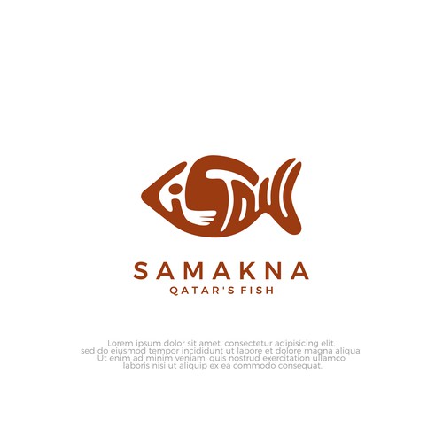 Logo concept for off-shore fish farm in the Arabian Gulf