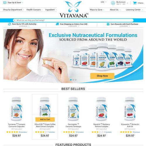 New Website for Ecommerce Supplement Store