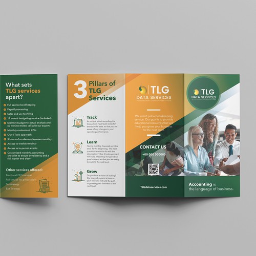 Brochure for bookeeping TLG service