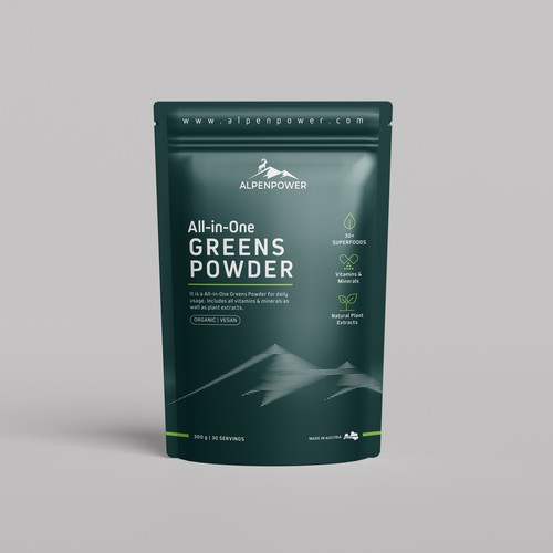 Pouch Design for All-in One Greens Powder