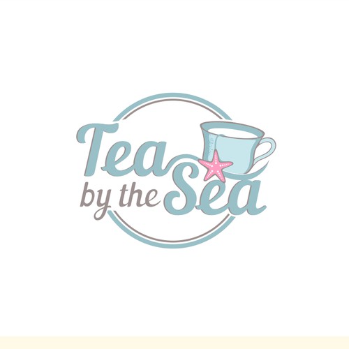 Tea by the Sea ~ Cornwall creating a vintage style logo