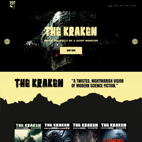 Website Comic E-commerce Design In Squarespace