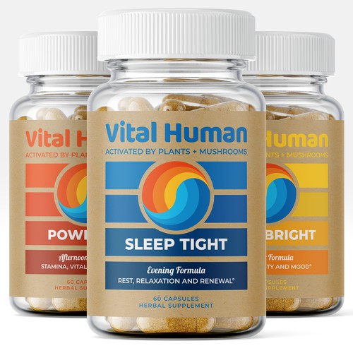 Vital Human Supplements Label Design