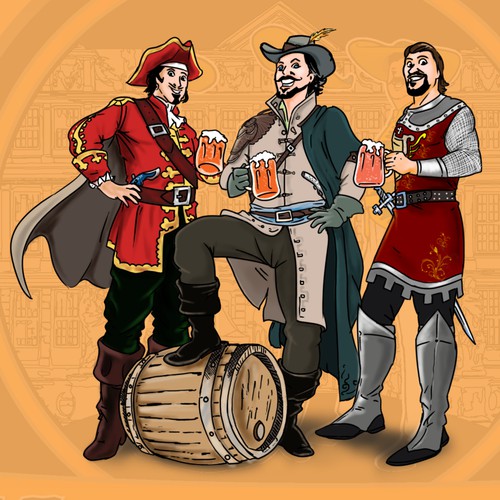 Label Illustration for a Brewing Company