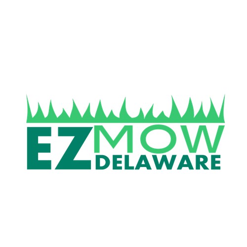 Create an eye-catching lawn maintenance company illustration for EZ Mow Delaware