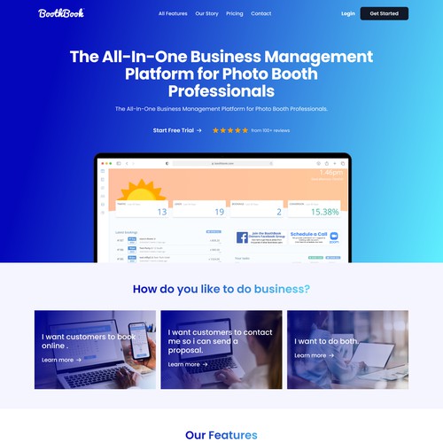 Redesign SAAS software landing page to boost signups