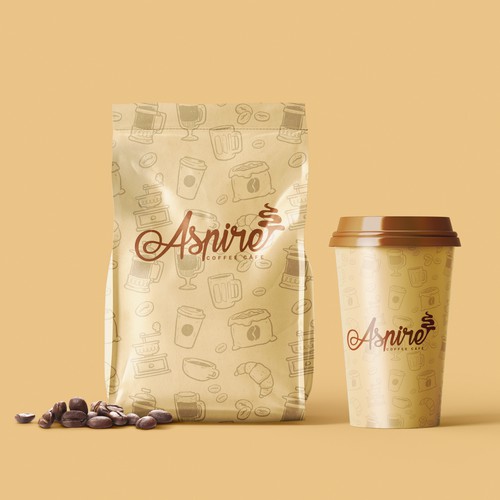 Aspire Coffee Café Logo Design