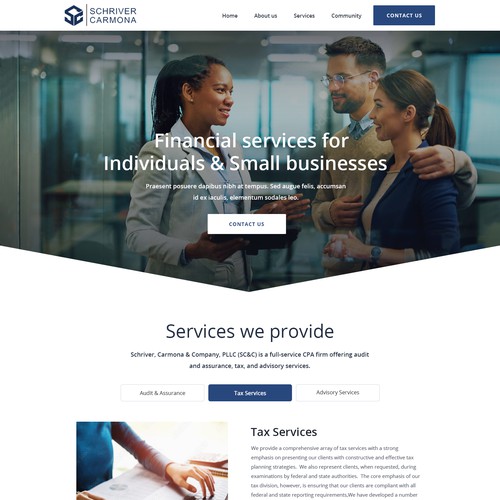 Modern and Elegant Design for CPA Website