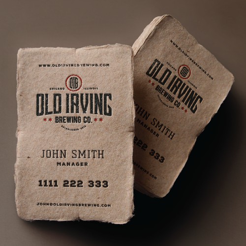 Brewery business card design