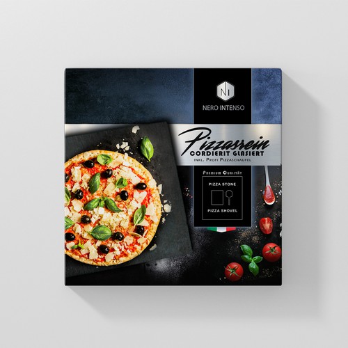 Black Pizza Stone - Premium high quality product - Italian, fresh and natural