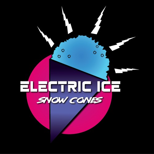 80s Logo Concept for Electric Ice Snow Cones