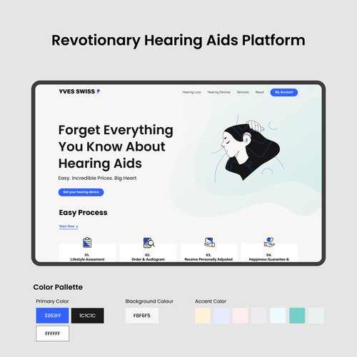 Website Concept for Aid Hearing Aids Company