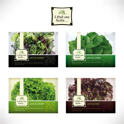 Logo and packaging design for a hydroponic lettuce farm