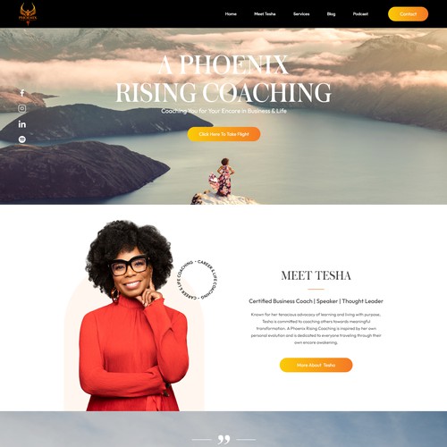 Web Design for A Phoenix Rising Coaching
