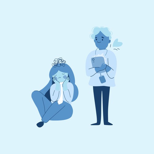 Emosional Character Illustration