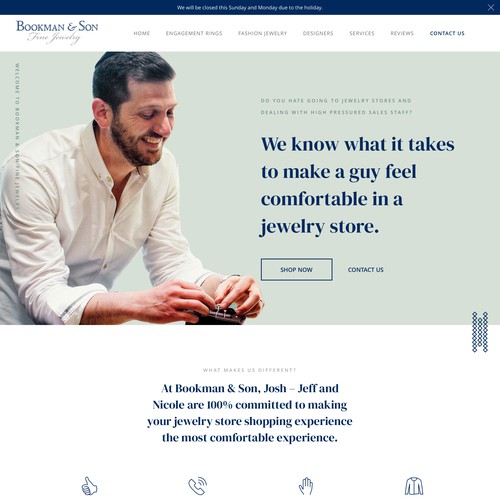 Website Design Concept for Bookman & Son