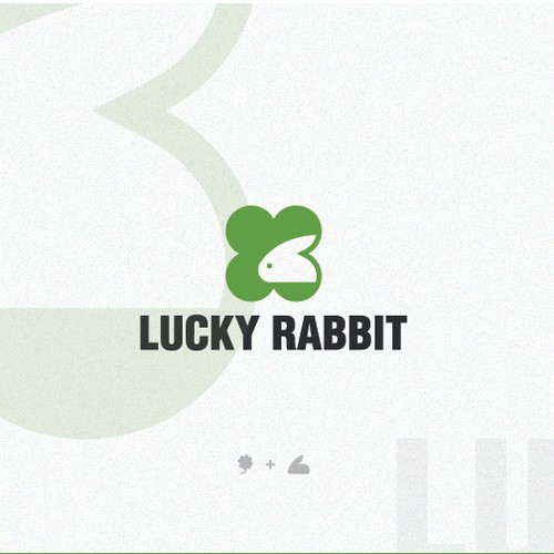 Simple Rabbit & Clover logo
