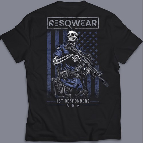 Create designs around ResQwear. Meant to target 1st responders and anyone in the “rescue” business.