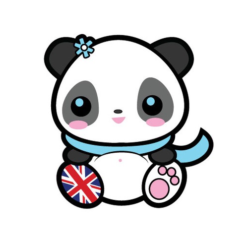 Create a cartoon/character image of a cute Panda