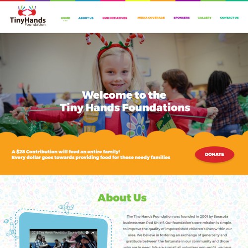 Colorful Charity Website Design