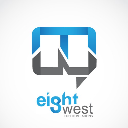 EightWest logo concept for a Public Relations firm