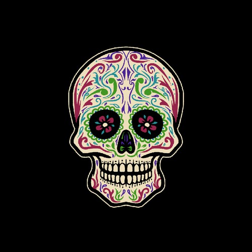 Best Sugar skull design for a t-shirt