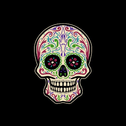 Best Sugar skull design for a t-shirt