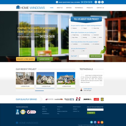 New website design wanted for homewindows.co