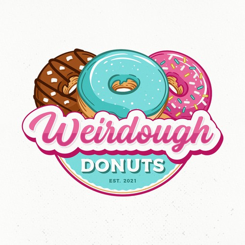 A logo for a uniquely weird donut shop