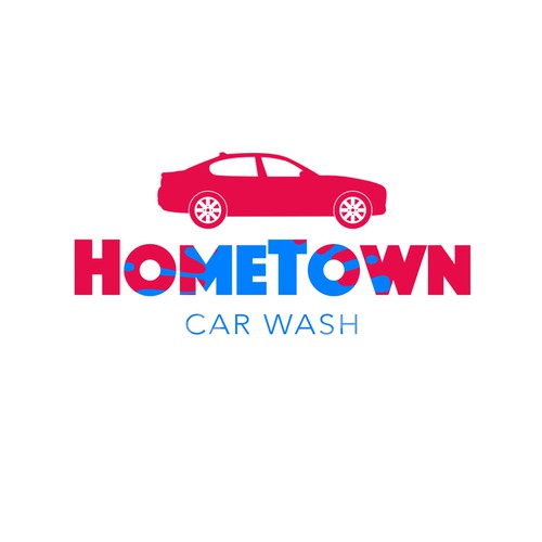 Colourful logo for a car wash