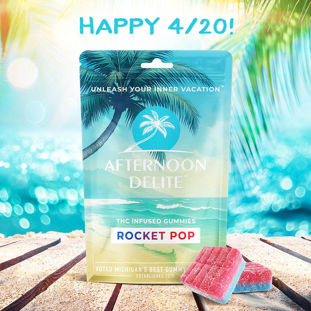 Mockups with gummies + Happy 4/20 instagram post