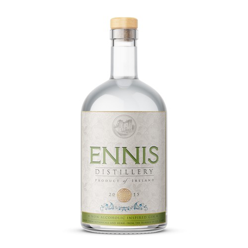 ENNIS GIN label design
